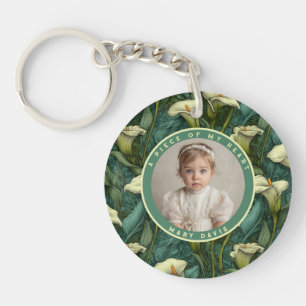 Elegant special memory gift Floral Calla Lilies Key Ring