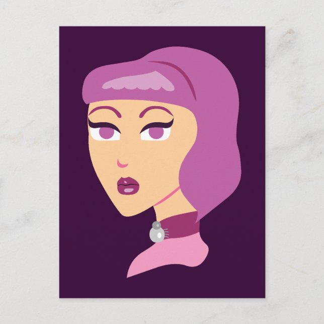 Elegant Spider Lady Postcard (Front)