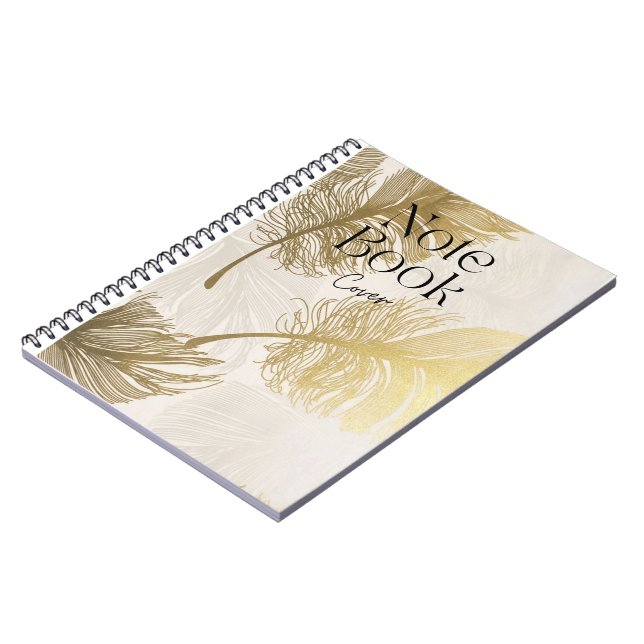 Elegant Spiral Notebook wings design (Left Side)
