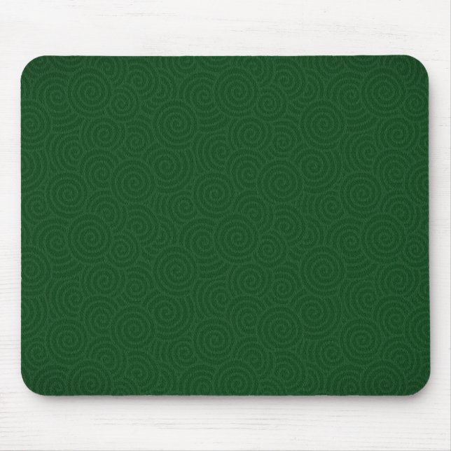Elegant Spirals Green Custom Mouse Pad (Front)