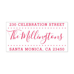 Elegant Split Address Self-Inking Return Address Stamp