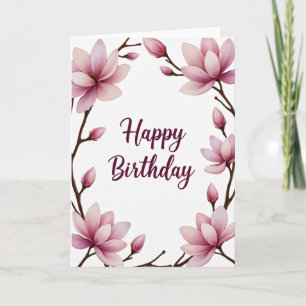 Elegant Spring Birthday Card