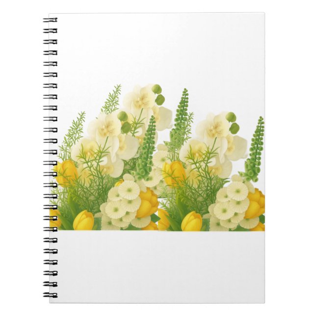Elegant Spring Floral Bouquet  Notebook (Front)