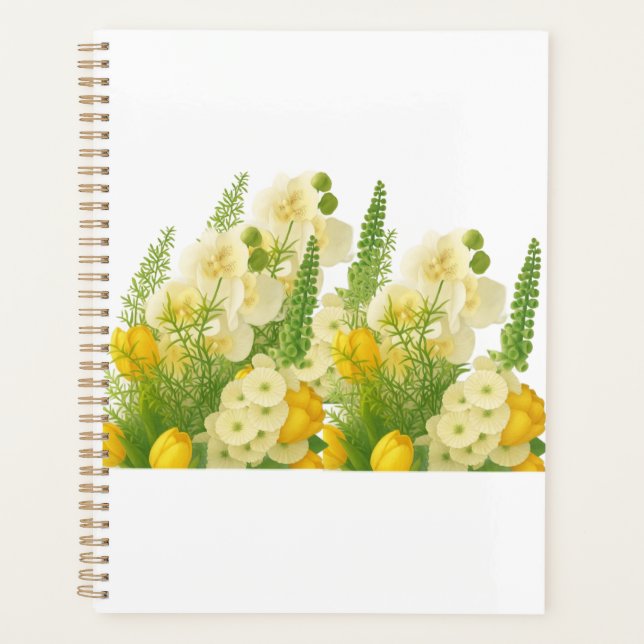 Elegant Spring Floral Bouquet  Planner (Front)