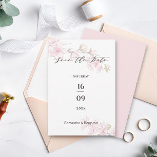 Elegant Spring Flower Wedding Save The Date