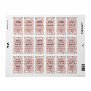 Elegant Spring Flower Wildflower Bouquet Butterfly Label