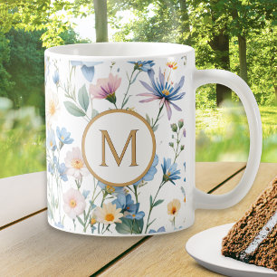 Elegant Spring Flowers Botanical Cottage Garden Coffee Mug