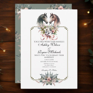 Elegant Spring Horse Wedding Invitation