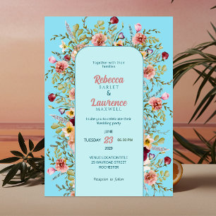 Elegant spring summer meadows wedding invitation