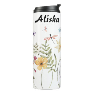 Elegant Spring Summer Wildflowers Water Bottle