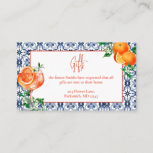 Elegant Spritz Orange Details Gifts Enclosure Card