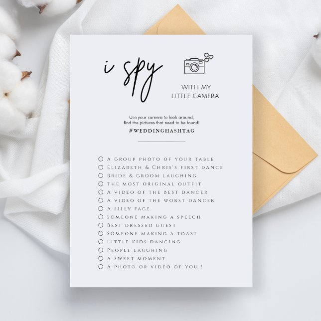 Elegant Spy Wedding Photo Hunt Game Program (Creator Uploaded)