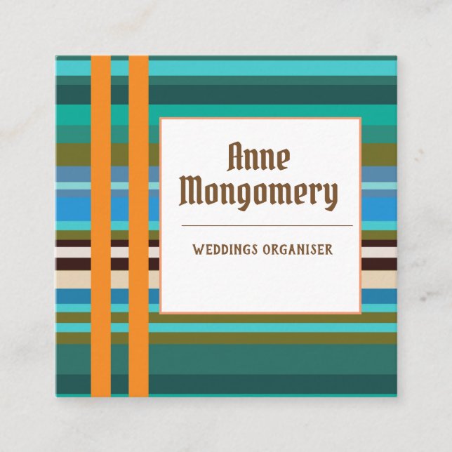 Elegant Square Business Card (Front)