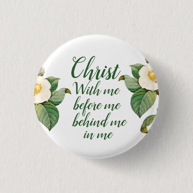Elegant St. Patrick's Prayer    3 Cm Round Badge (Front)