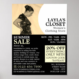 Elegant Stance, Women's Clothing Store Advertising Poster