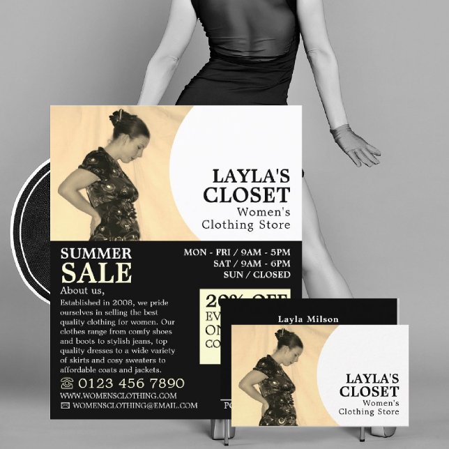 Elegant Stance, Women's Clothing Store Business Card (Creator Uploaded)