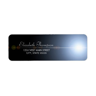 Elegant Star and Space Return Label Return Address Label