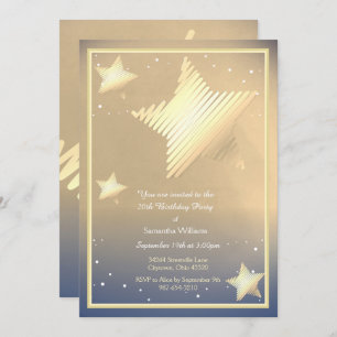 Elegant Star Birthday Invitation