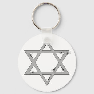 elegant star of david key ring