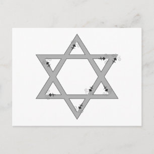 elegant star of david postcard