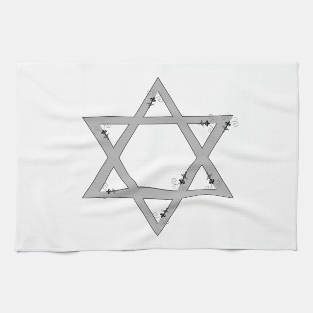 elegant star of david tea towel (Horizontal)