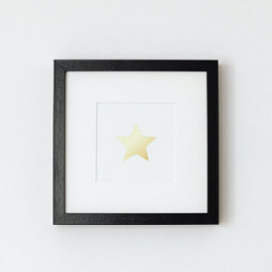 Elegant Star Real Gold Foil Prints