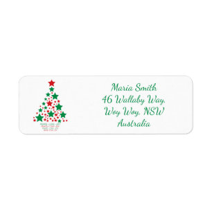 Elegant star tree return address label