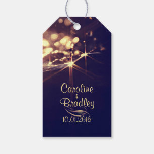 Elegant Starburst Wedding Favour Gift Tags