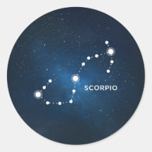 ELEGANT STARRY BLUE WATERCOLOR UNIVERSE - SCORPIO