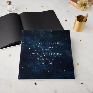 Elegant Starry night Wedding Celestial Wedding Guest Book