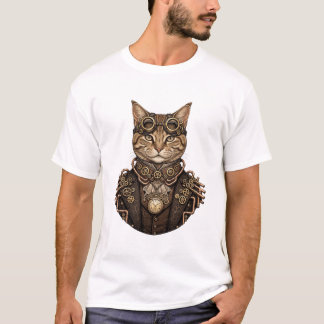 Elegant Steampunk Cat - Victorian Gentleman Cat T-Shirt