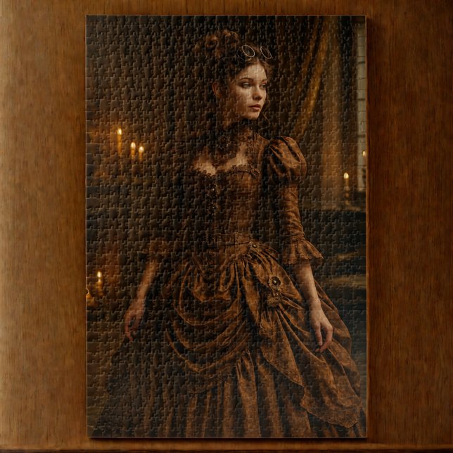 Elegant Steampunk Victorian Lady in Brown  Jigsaw Puzzle (Creator Uploaded)