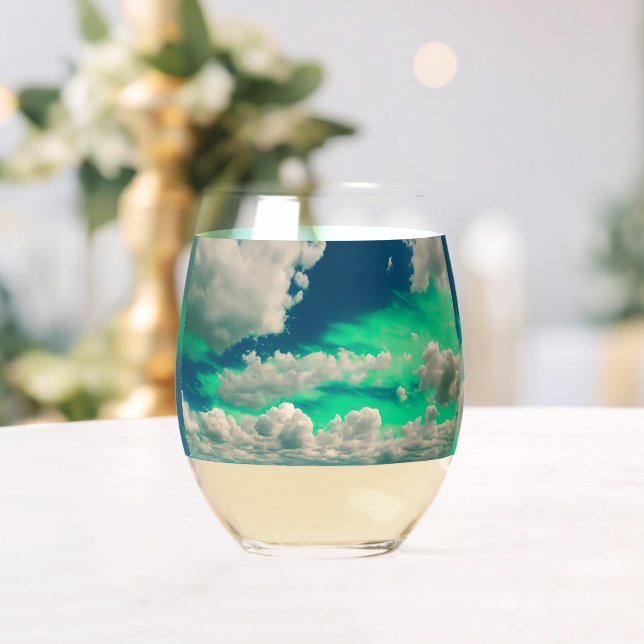 "Elegant Stemless Wine Glass - Single Set for Mode (Insitu (Wedding))
