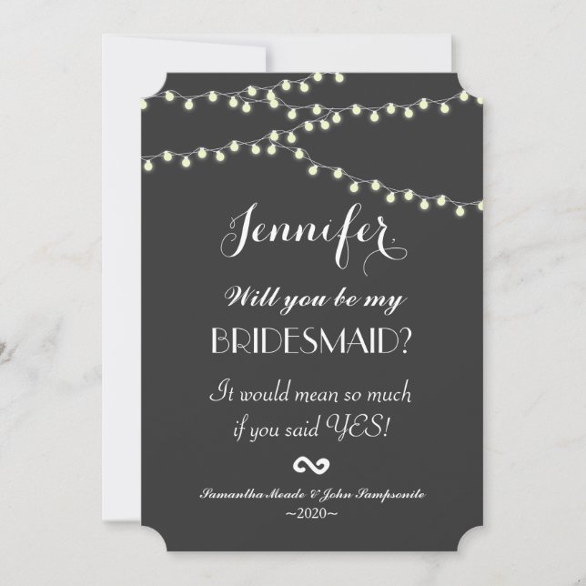 Elegant Strands of Lights Invitation (Front)