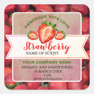 Elegant Strawberry Jam   Classic Round Sticker