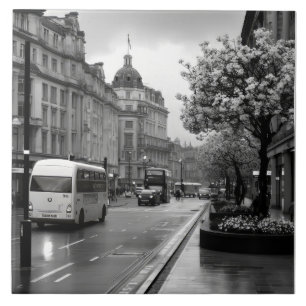Elegant Street View  Ceramic Tile