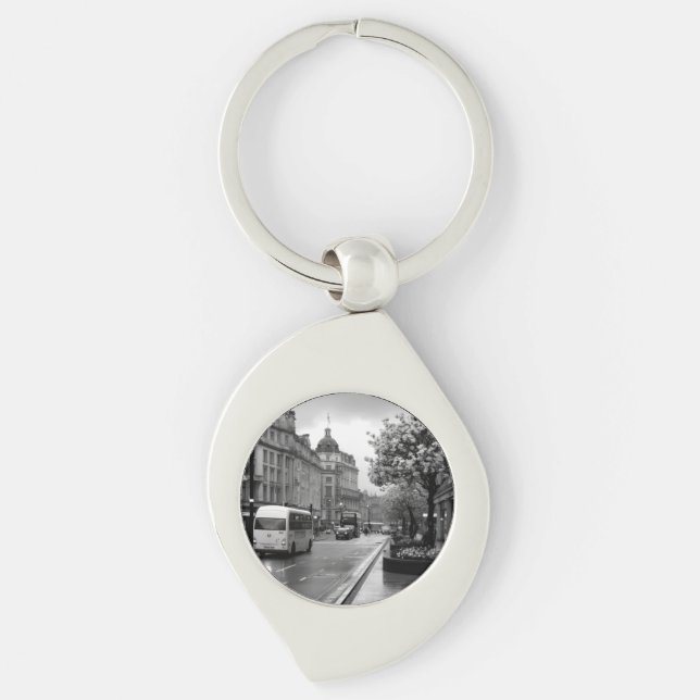 Elegant Street View  Key Ring (Front)