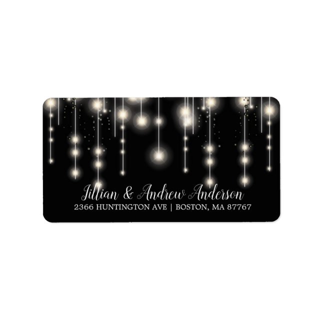 Elegant String Lights Return Address Label (Front)