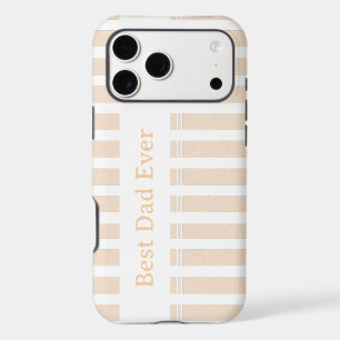 Elegant Striped Best Dad Ever Personalised