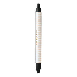 Elegant Striped Best Dad Ever Personalised Black Ink Pen