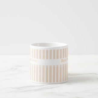 Elegant Striped Best Dad Ever Personalised Espresso Cup