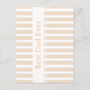 Elegant Striped Best Dad Ever Personalised Invitation Postcard
