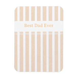 Elegant Striped Best Dad Ever Personalised Magnet