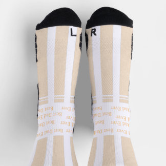 Elegant Striped Best Dad Ever Personalised Socks