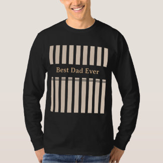 Elegant Striped Best Dad Ever Personalised T-Shirt