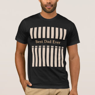 Elegant Striped Best Dad Ever Personalised T-Shirt