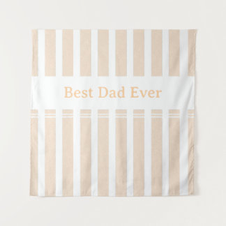 Elegant Striped Best Dad Ever Personalised Tapestry