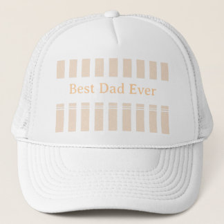 Elegant Striped Best Dad Ever Personalised Trucker Hat