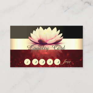 Elegant ,Striped,Black,Glittery Lotus Loyalty Card