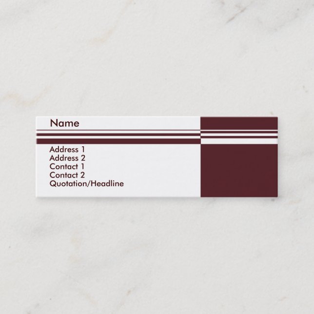 Elegant Stripes Business Card (Front)